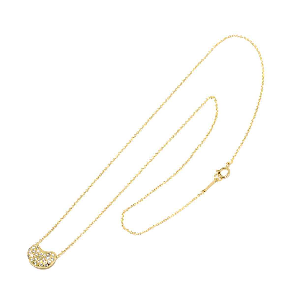 Bean Diamond Necklace 18K Yellow Gold 750