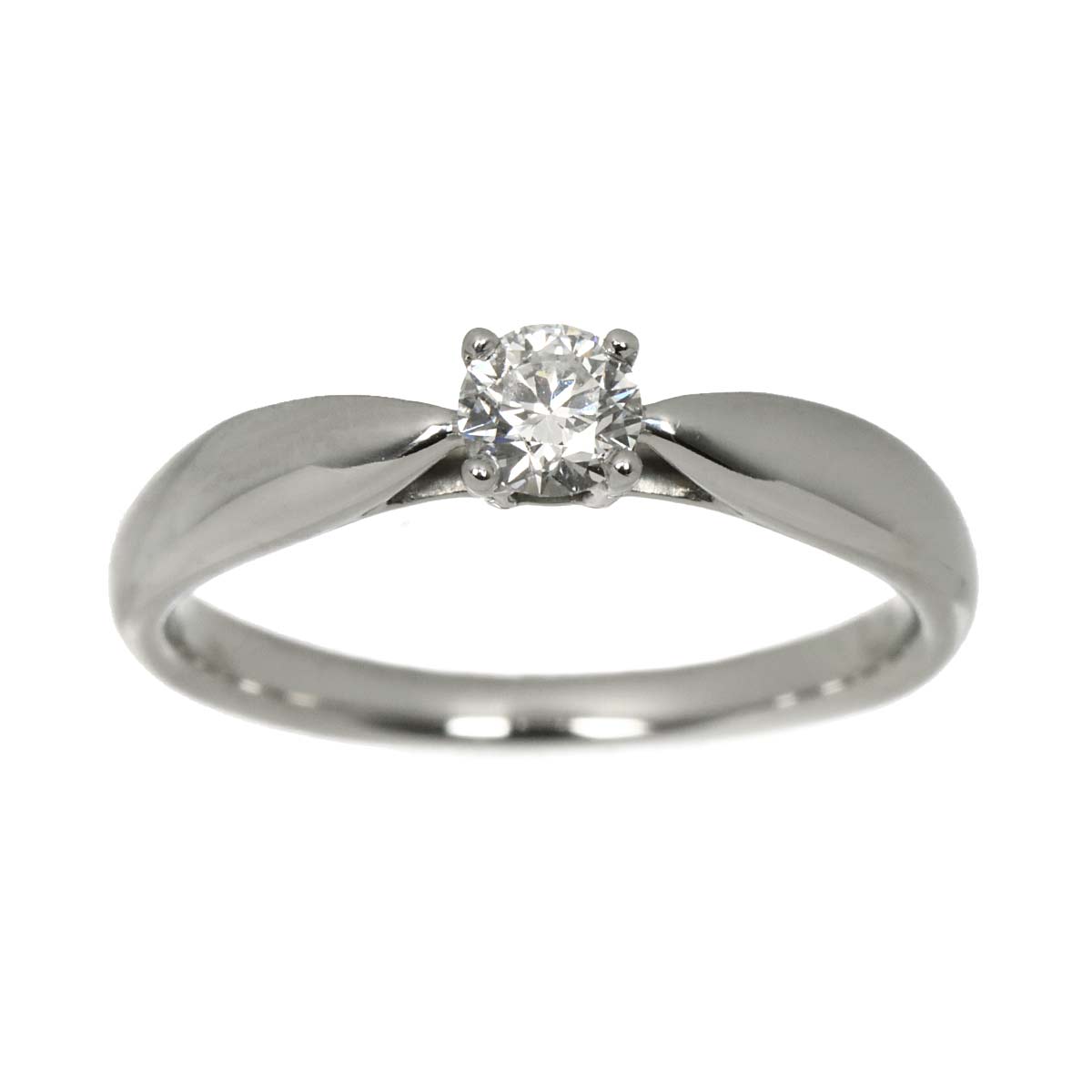Diamond 0.18ct H/VS2/3EX Ring Pt Platinum Size4(US)