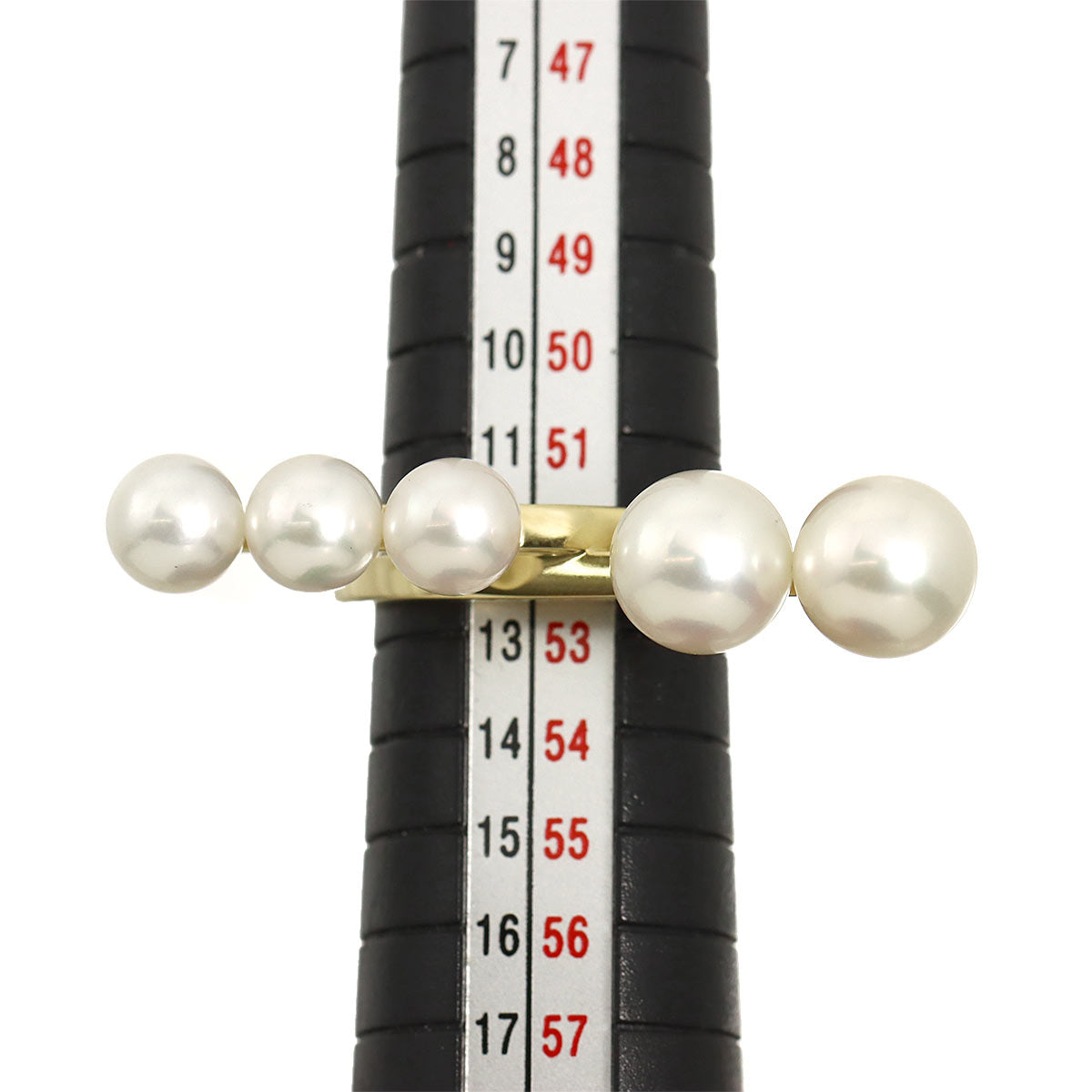 Balance loop Akoya Pearl Ring 18K YG 750 size6(US)