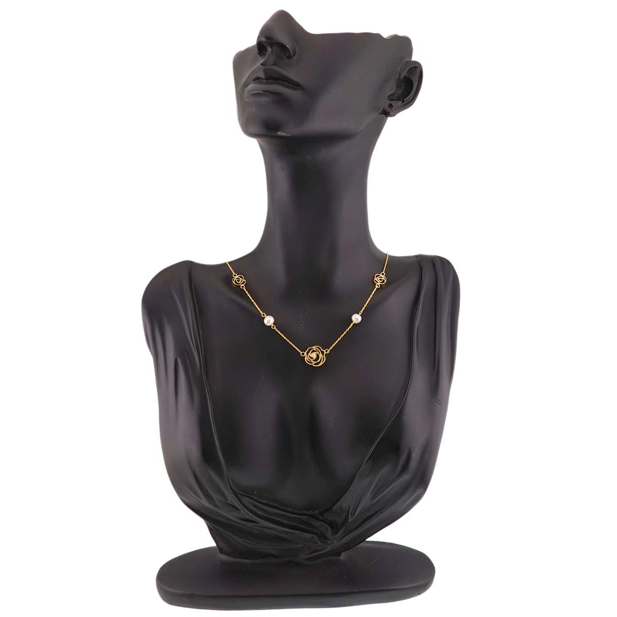 Freshwater pearl Diamond 0.03ct Necklace 18K YG 750