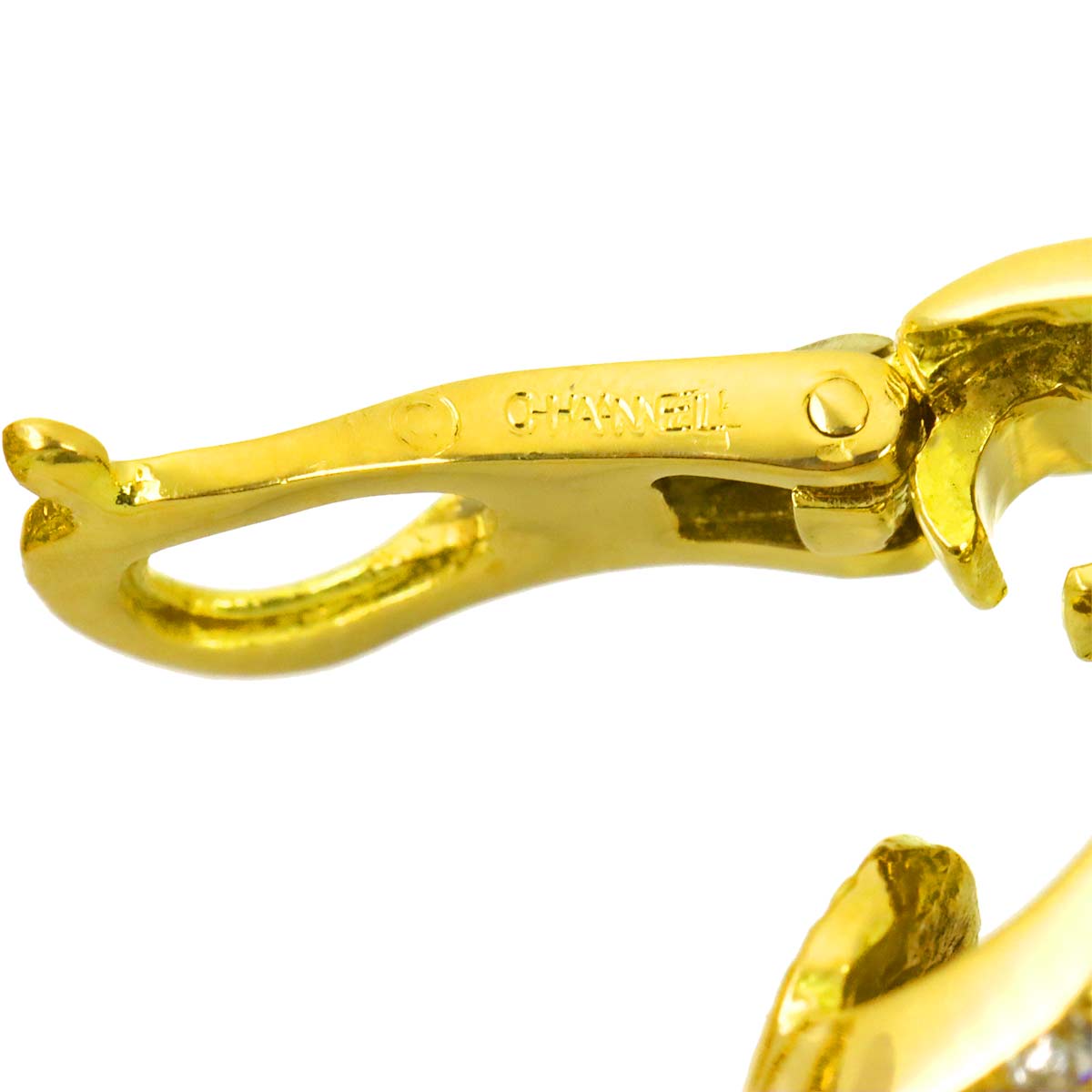 Diamond Earrings Clip on 18K Yellow Gold 750