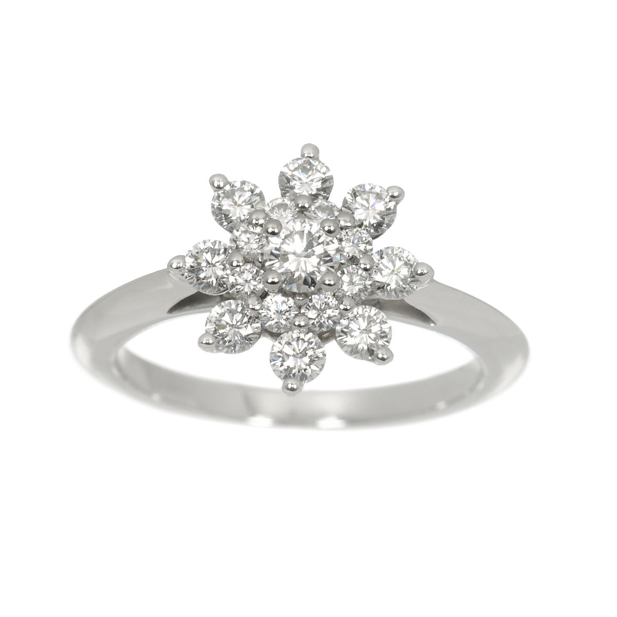 Flower Diamond Ring Platinum size5.25(US)