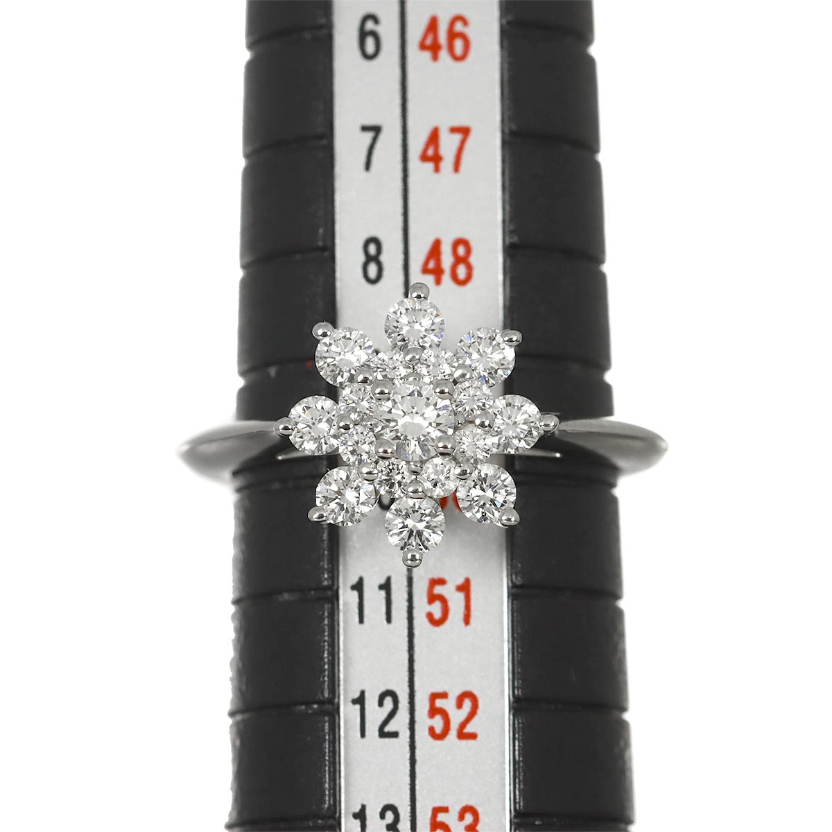 Flower Diamond Ring Platinum size5.25(US)