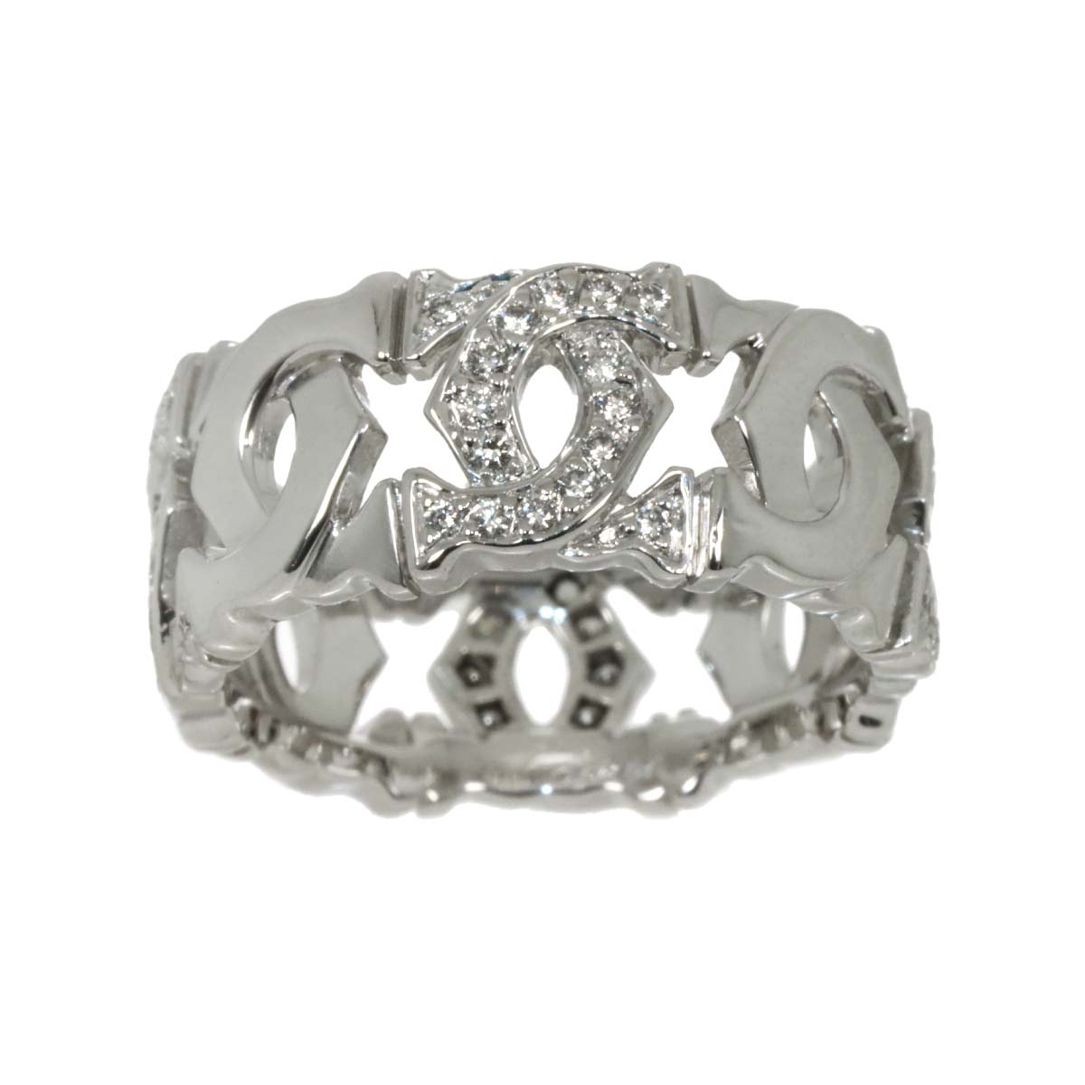 Diamond Ring 18K White Gold 750 size50 5-5.25(US)