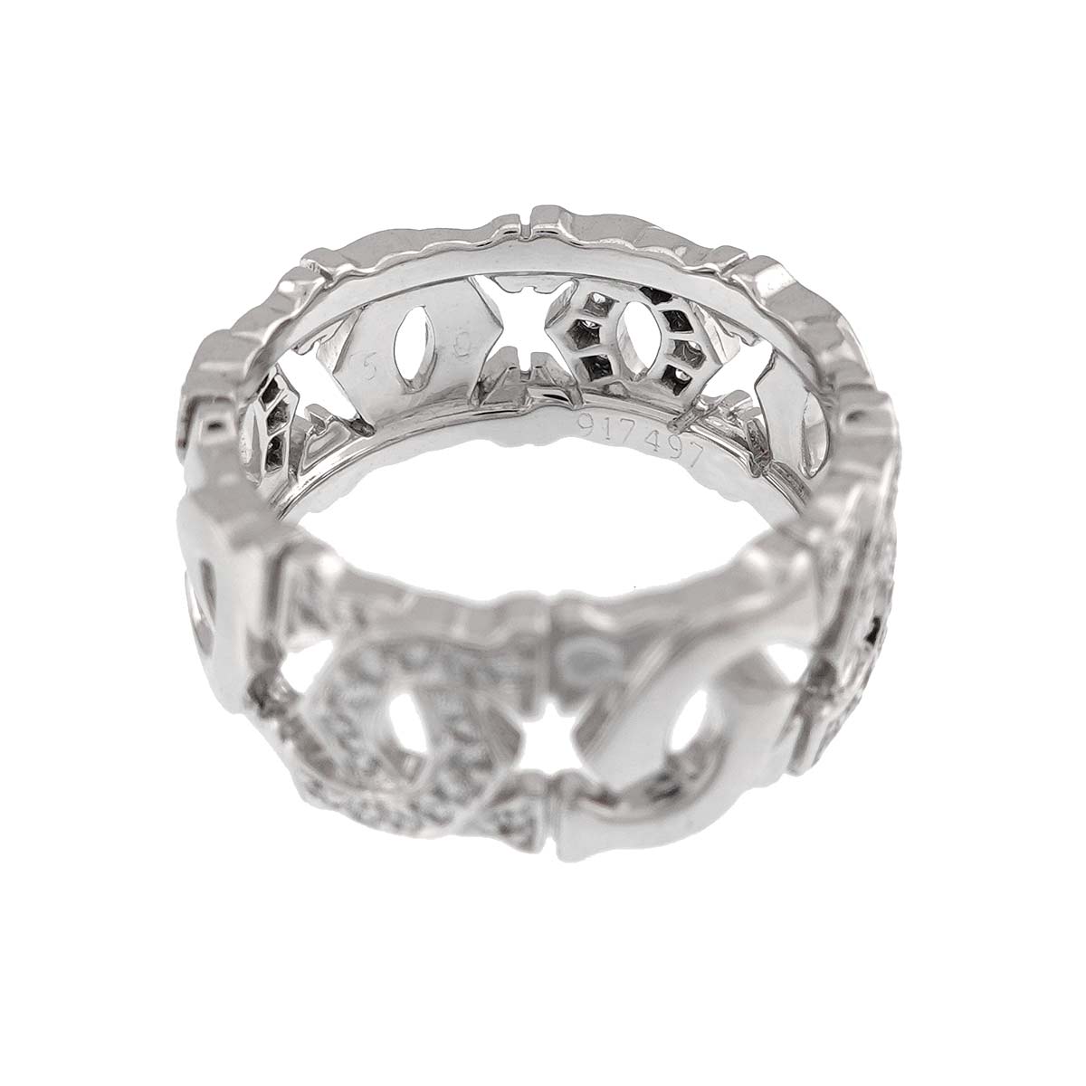 Diamond Ring 18K White Gold 750 size50 5-5.25(US)