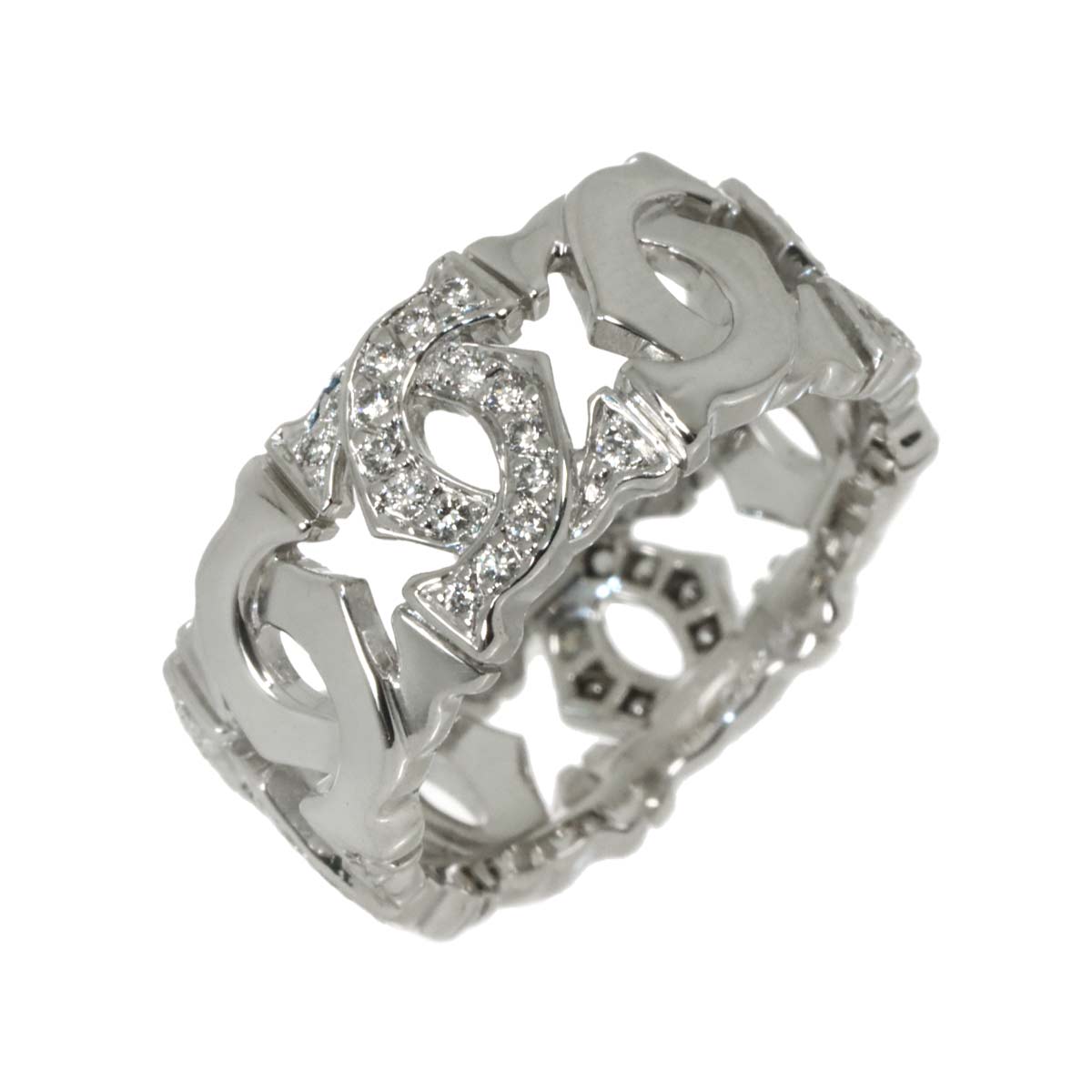 Diamond Ring 18K White Gold 750 size50 5-5.25(US)