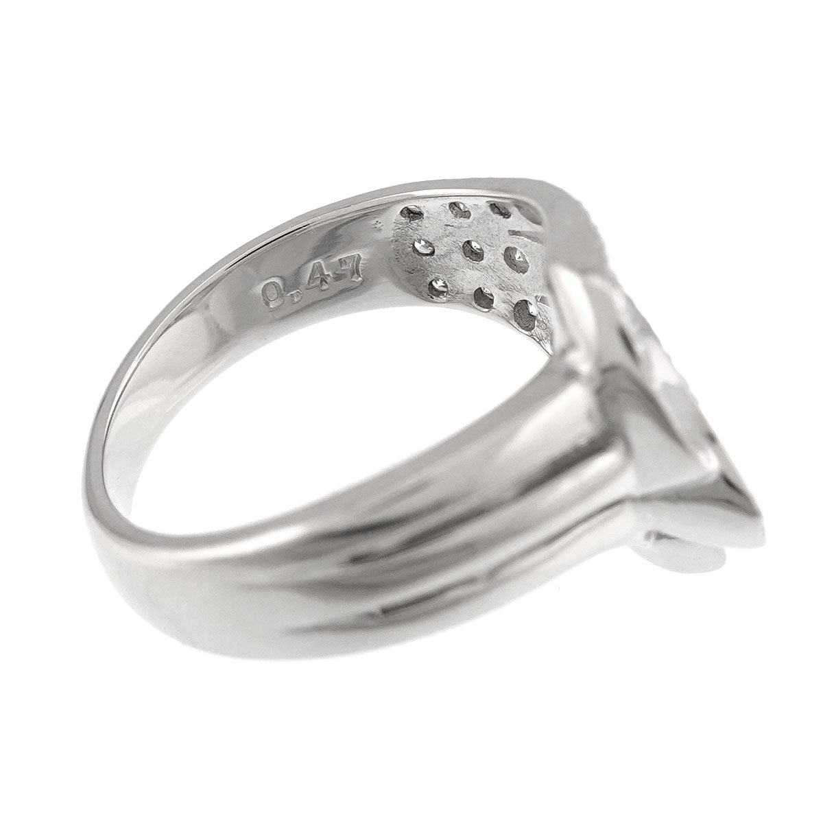 Diamond 0.47ct Ring Pt size5.5-5.75(US)