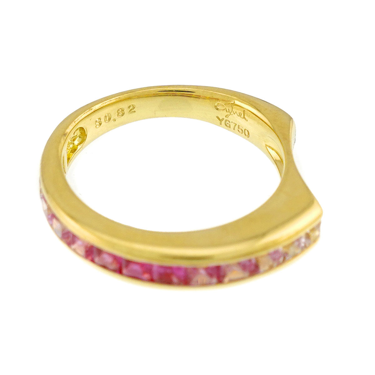 Sapphire 0.82ct Ring 18K YG 750 Size3.75(US)