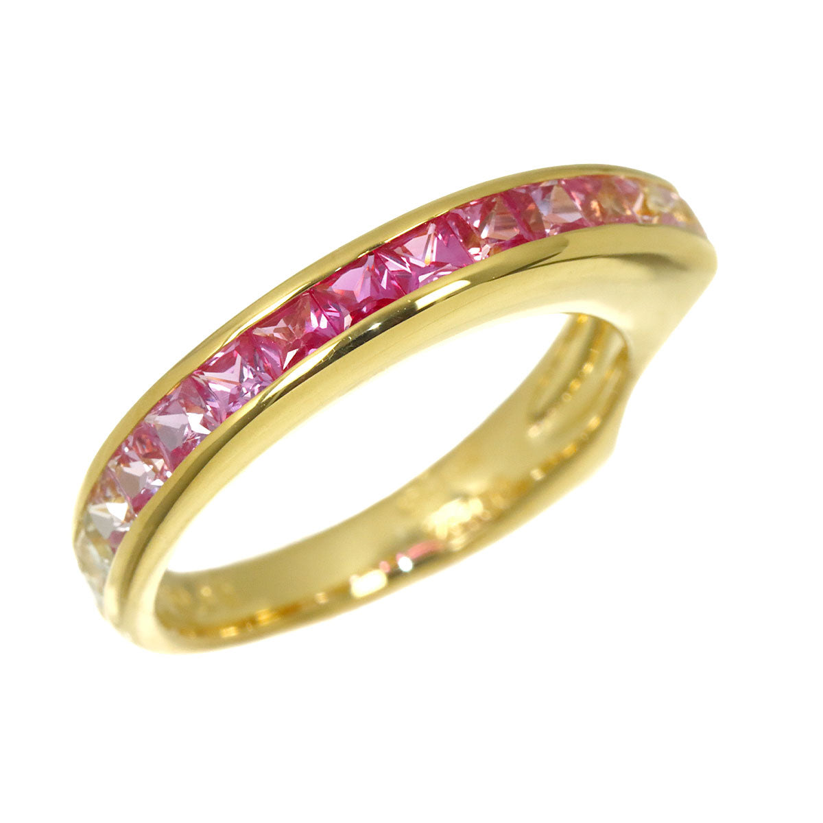 Sapphire 0.82ct Ring 18K YG 750 Size3.75(US)