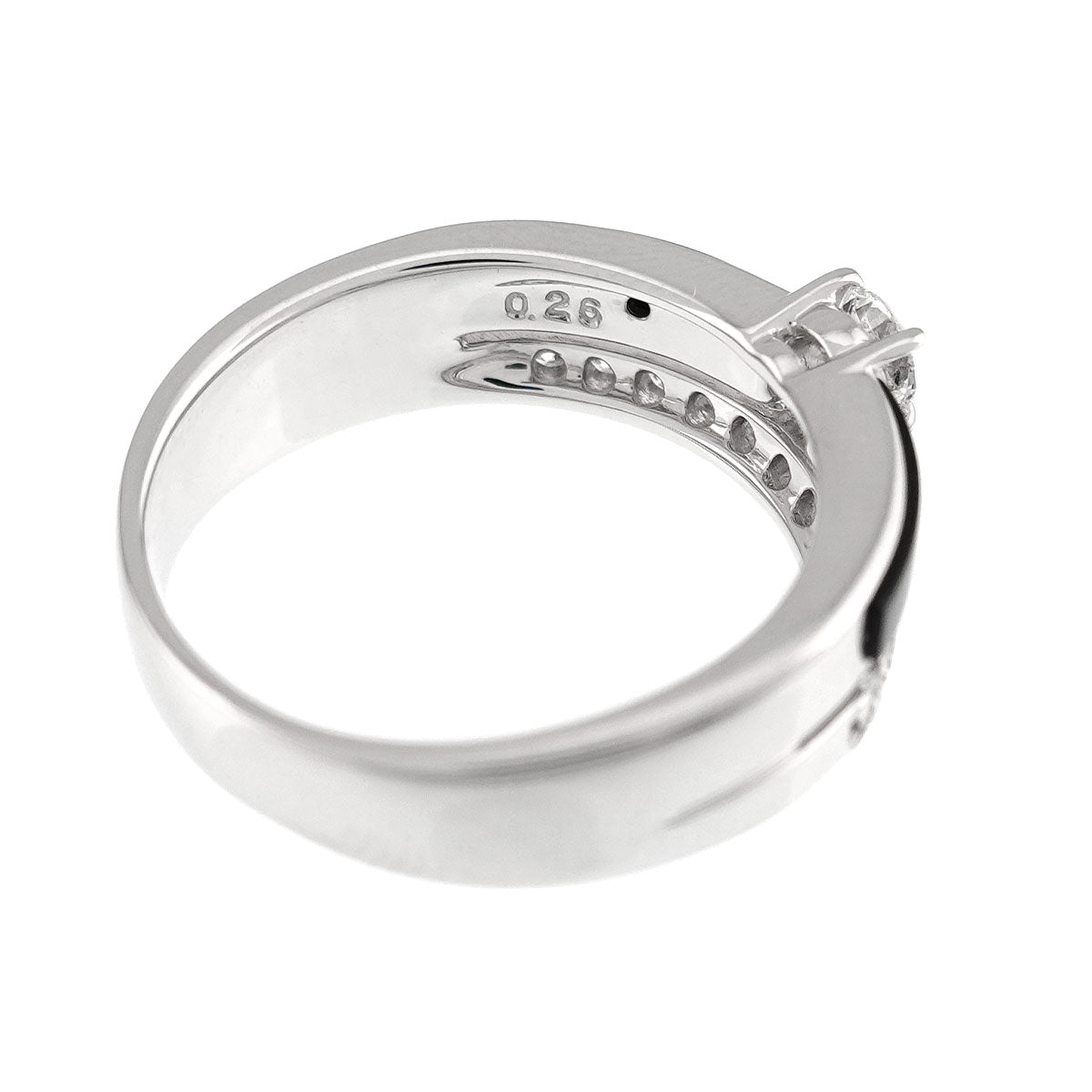 Diamond 0.26ct/0.25ct Onyx Ring 18K WG 750 Size7.75-8(US)