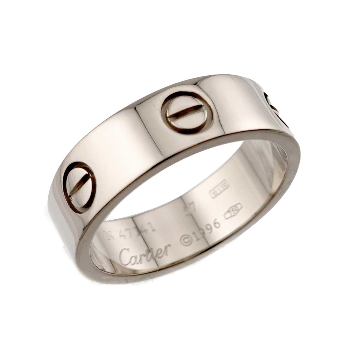 Love Ring 18K White Gold 750 size57 7.5(US)