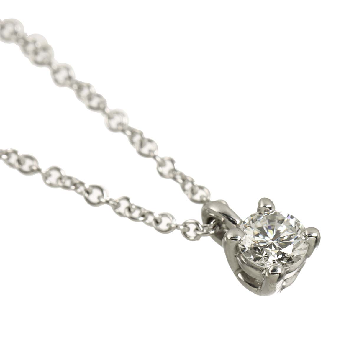 Solitaire Diamond Necklace Platinum