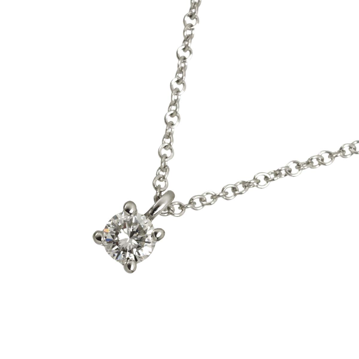 Solitaire Diamond Necklace Platinum