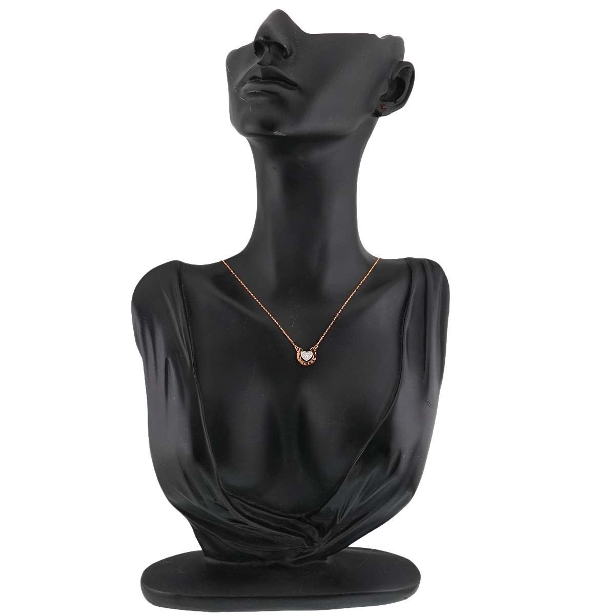 Diamond Necklace 18K Pink White Gold 750