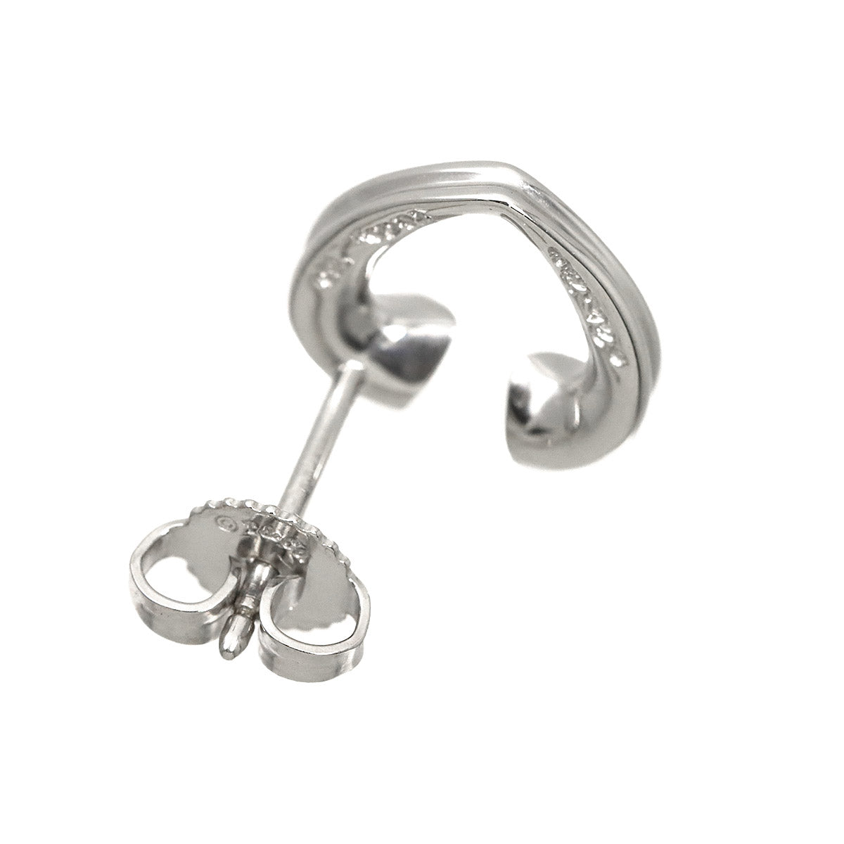 Tenderness Heart Diamond Earring 18K WG 750 One Piece only