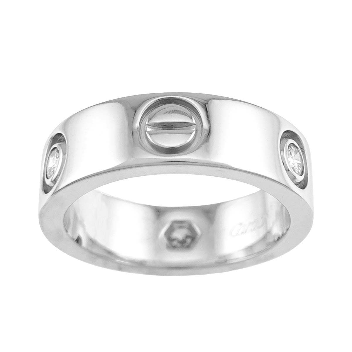 Love Classic Ring Diamond 3P 18K WG 750 size49 4.5-4.75(US)