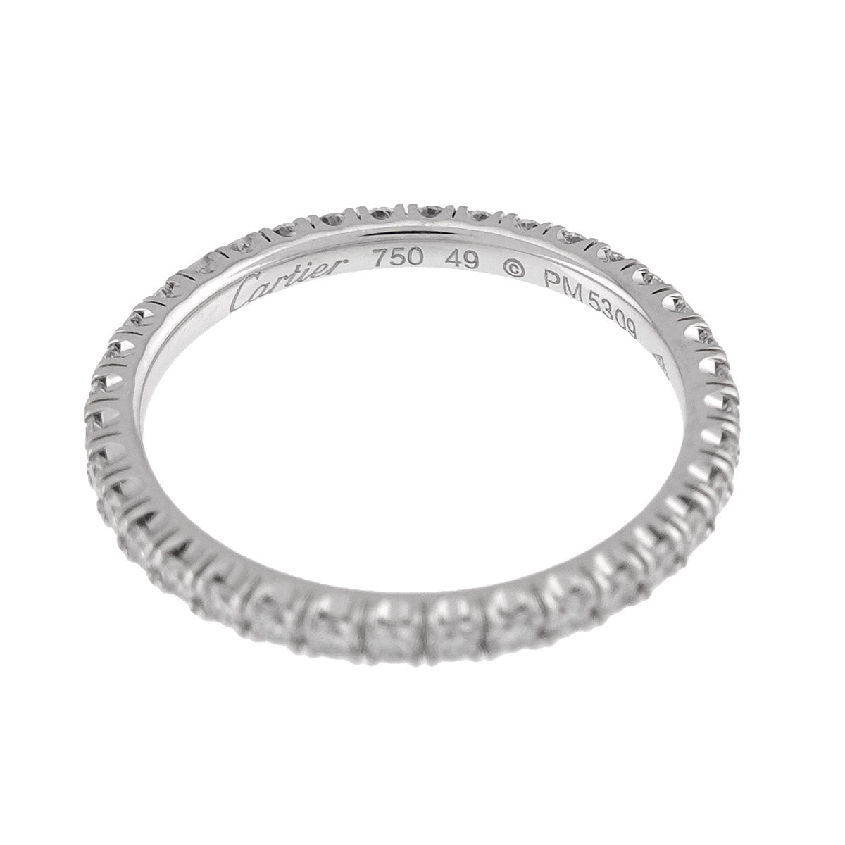 ETINCELLE Full Diamond Ring 18K WG 750 size49 4.75-5(US)