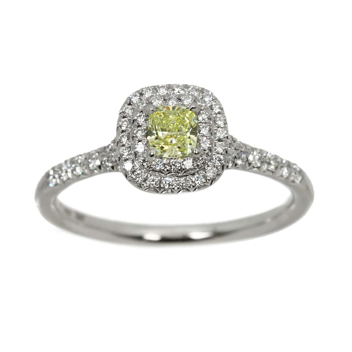 Soleste Diamond 0.26ct Ring Pt 18K YG Size7.5(US)