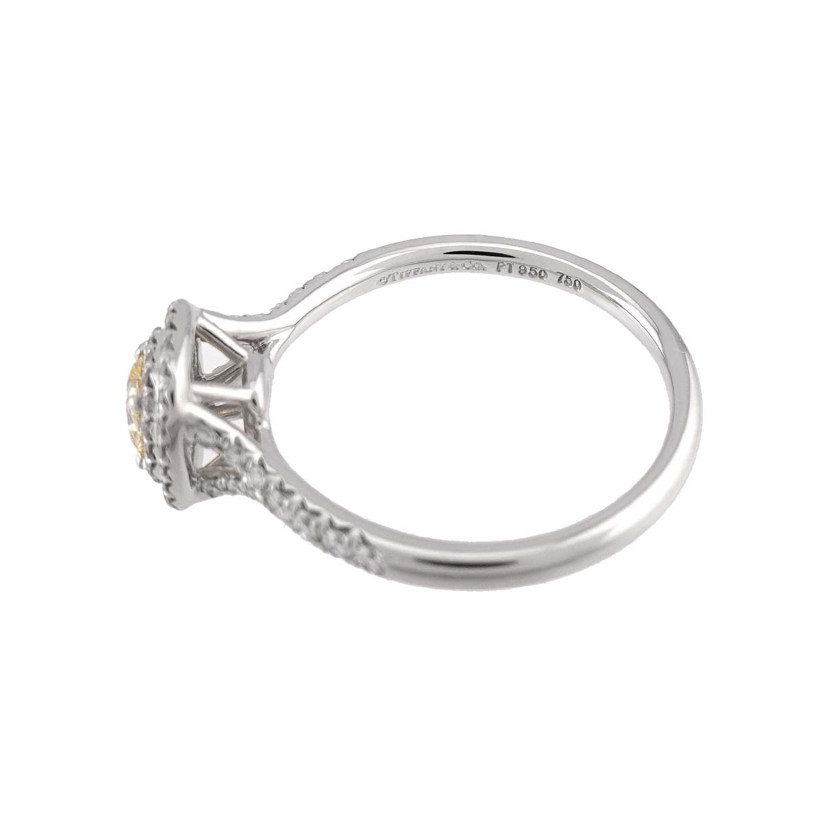 Soleste Diamond 0.26ct Ring Pt 18K YG Size7.5(US)