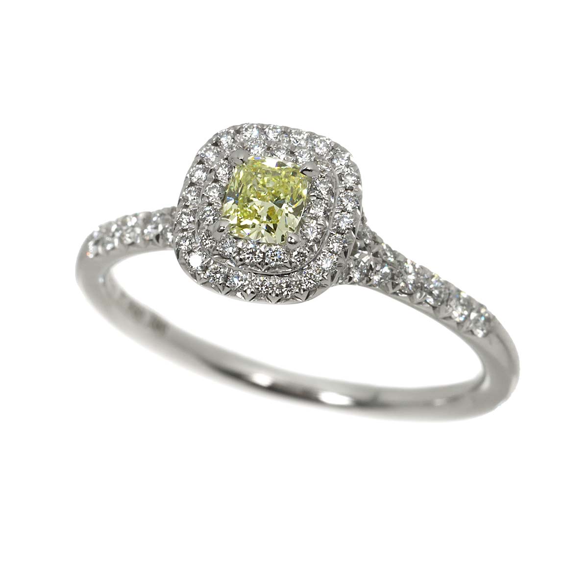 Soleste Diamond 0.26ct Ring Pt 18K YG Size7.5(US)