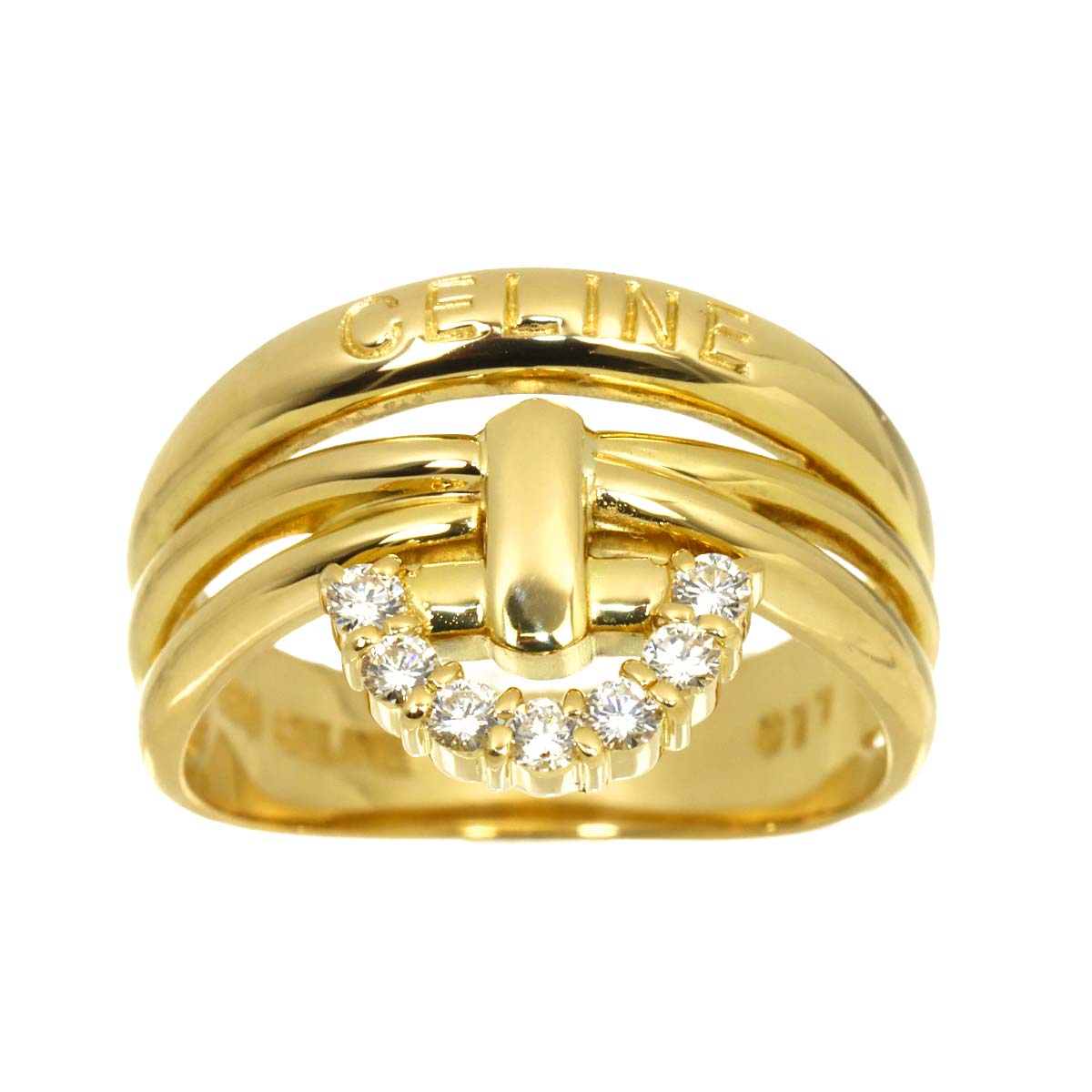 Diamond 0.17ct Ring 18K YG 750 Size6(US)