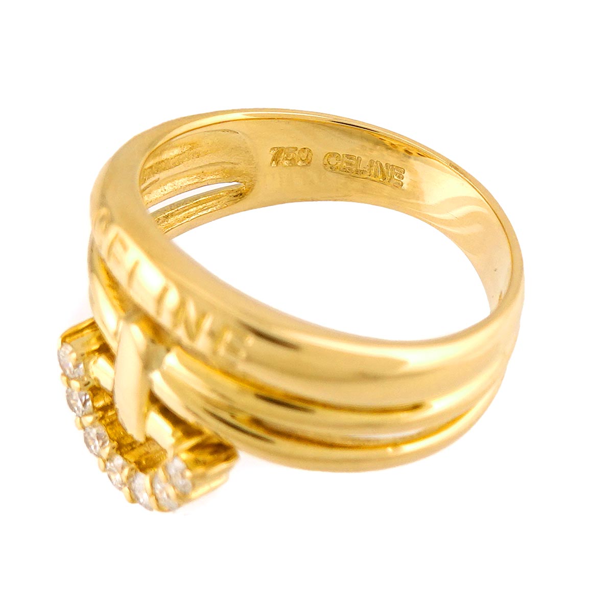 Diamond 0.17ct Ring 18K YG 750 Size6(US)
