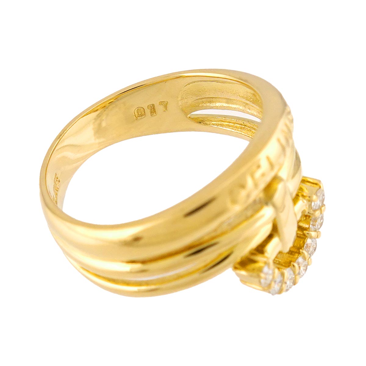 Diamond 0.17ct Ring 18K YG 750 Size6(US)