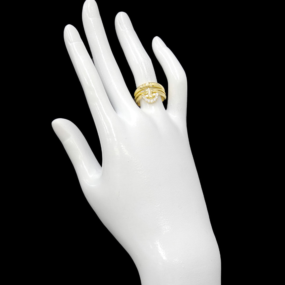 Diamond 0.17ct Ring 18K YG 750 Size6(US)