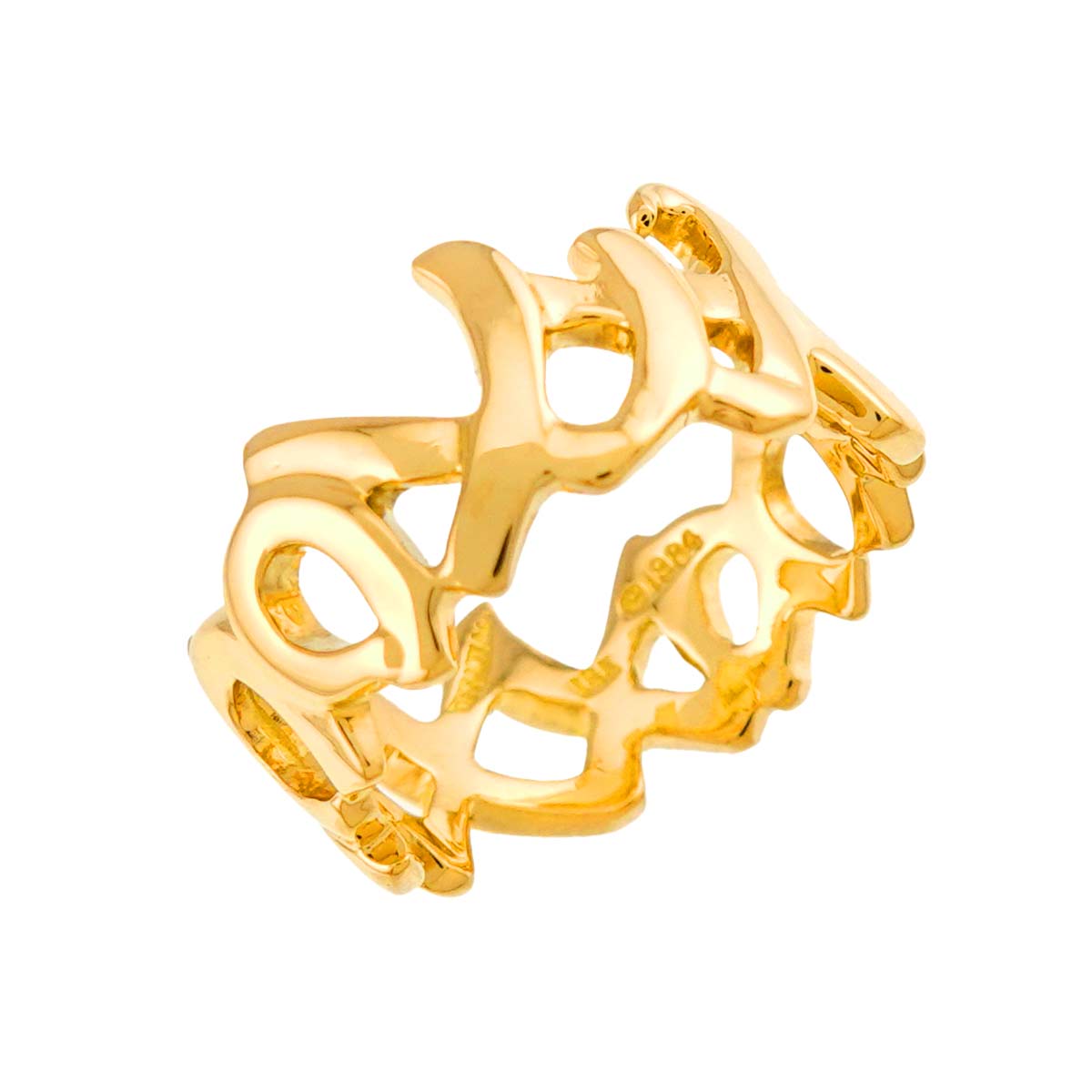 Love Kiss Ring 18K Yellow Gold 750 Size6.25-6.5(US)