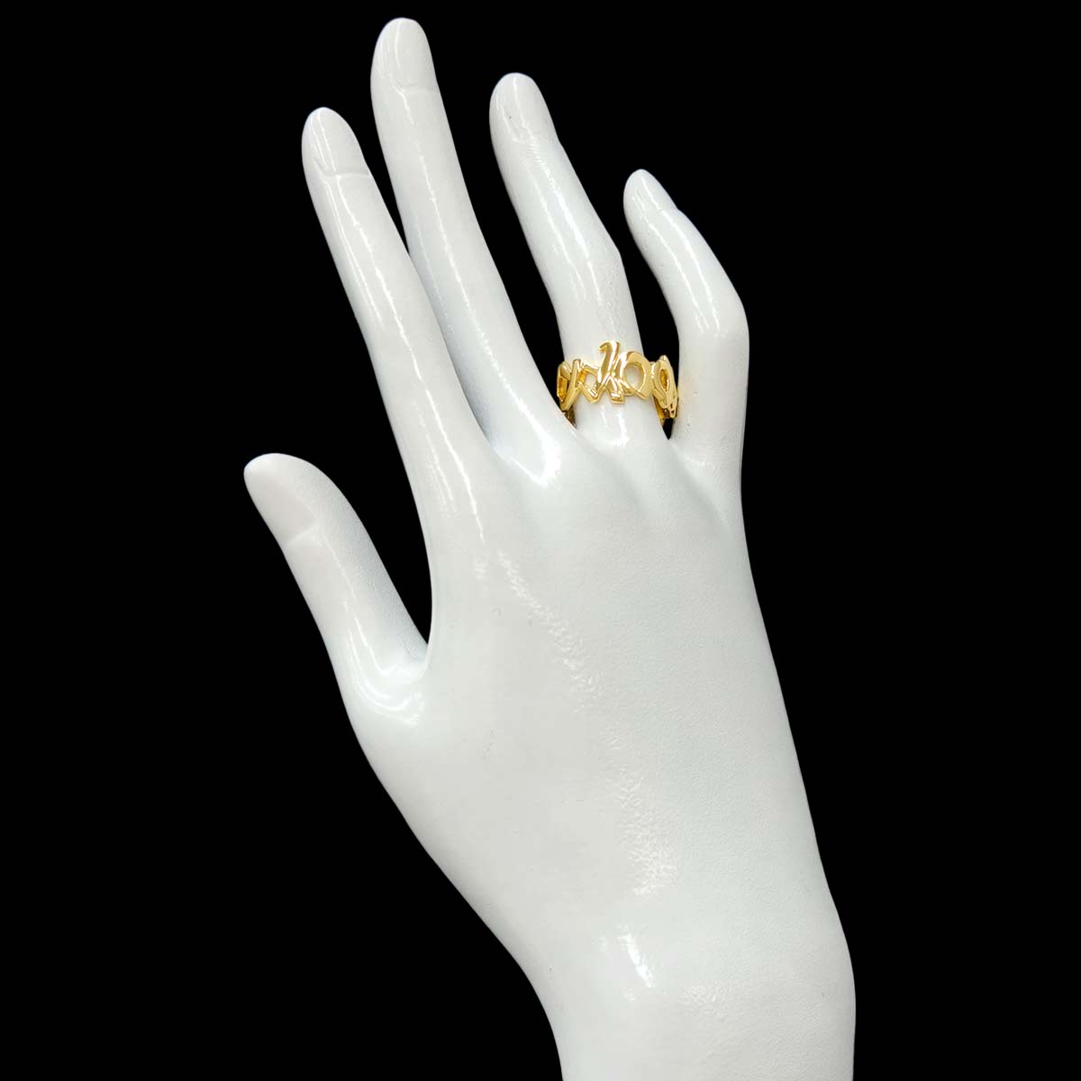Love Kiss Ring 18K Yellow Gold 750 Size6.25-6.5(US)