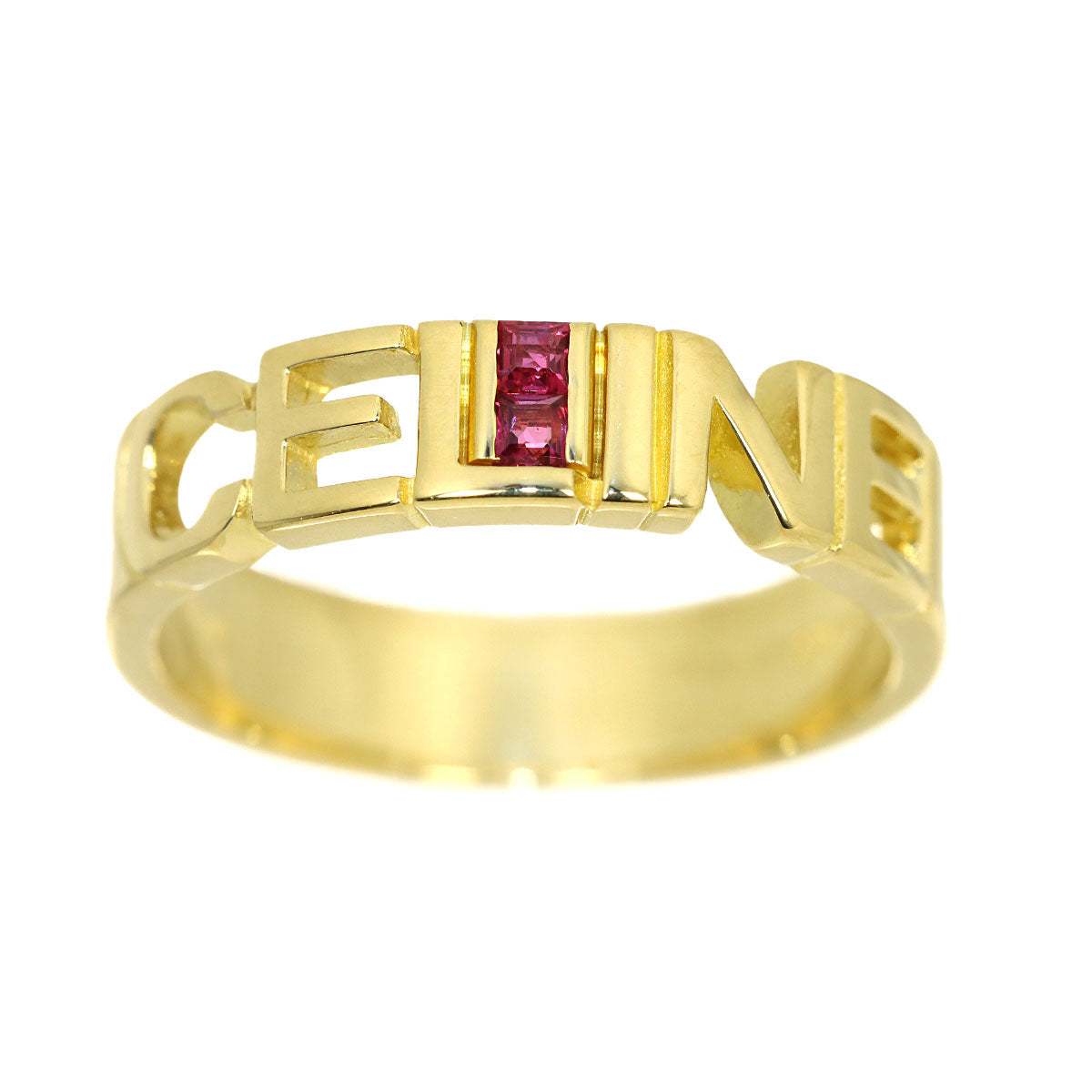 Ruby 0.10ct Ring 18K YG 750 6-6.25(US)