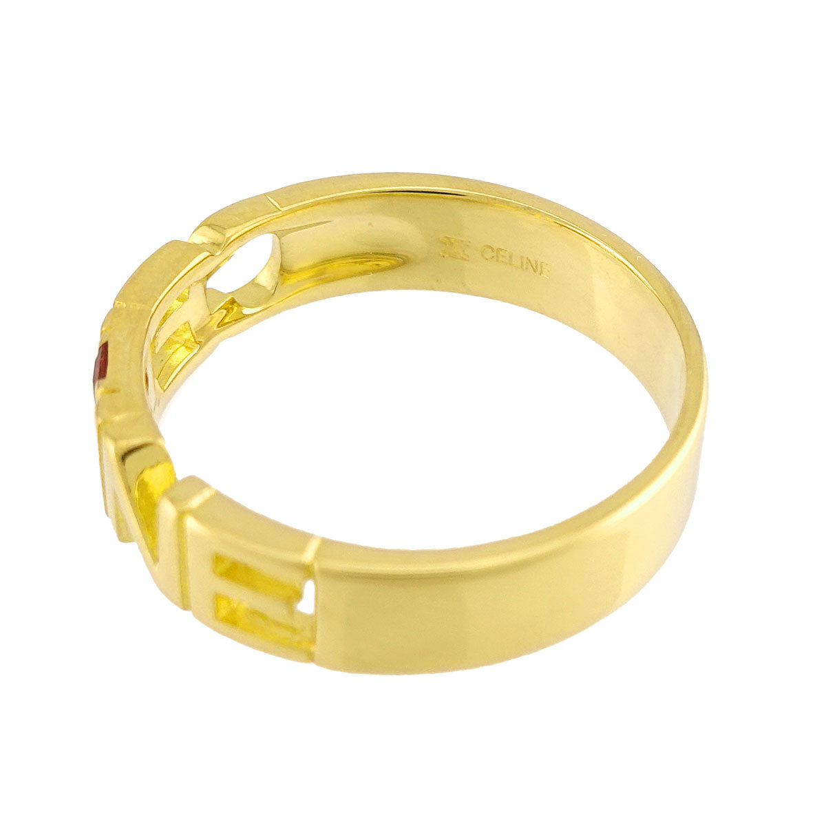Ruby 0.10ct Ring 18K YG 750 6-6.25(US)