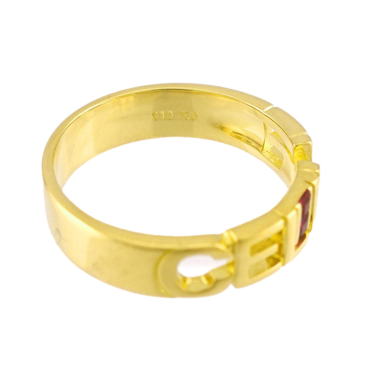 Ruby 0.10ct Ring 18K YG 750 6-6.25(US)