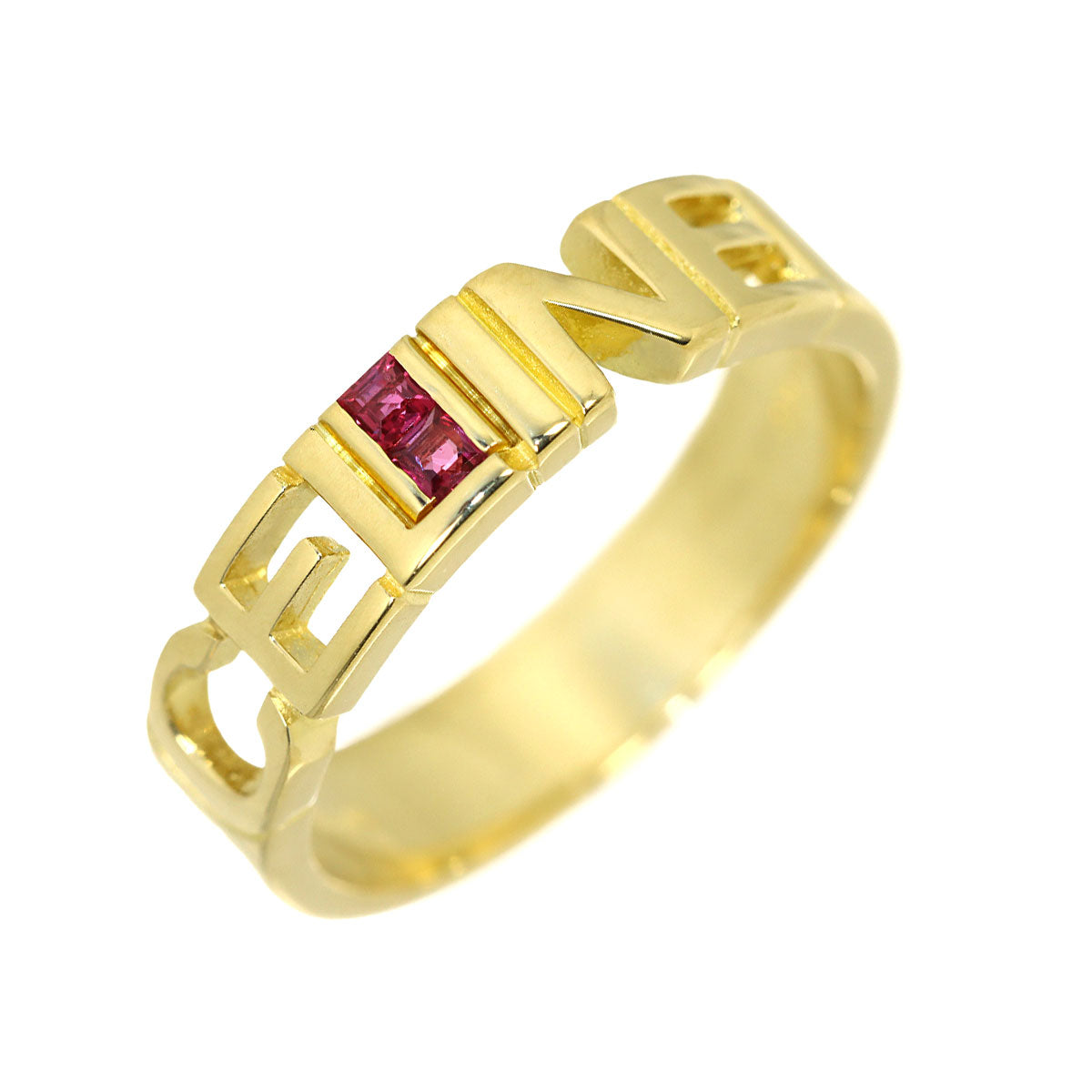 Ruby 0.10ct Ring 18K YG 750 6-6.25(US)