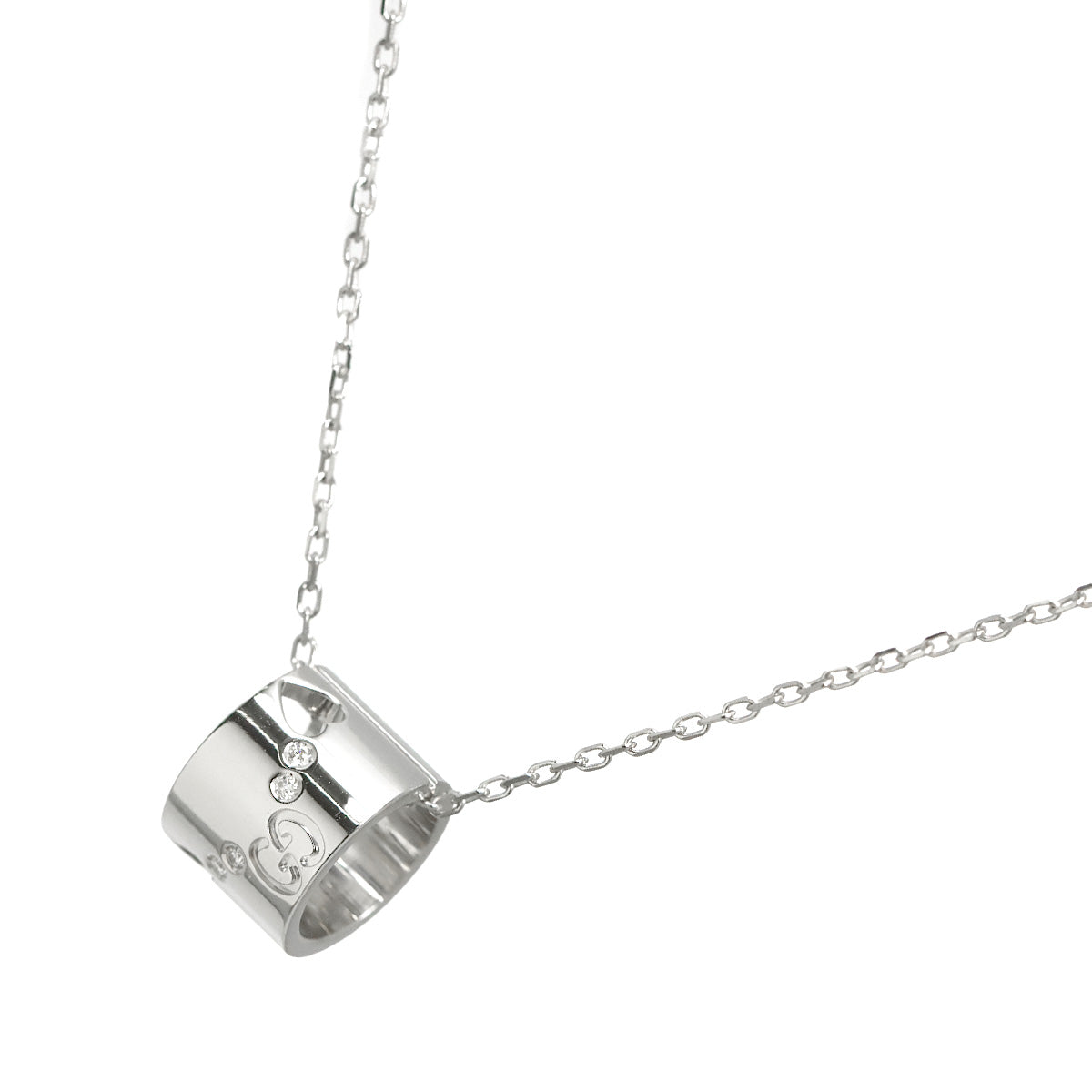 Icon Diamond Necklace 18K White Gold 750