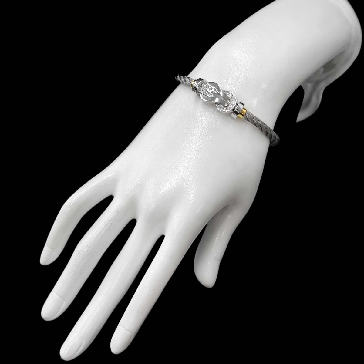 Chance Infini Diamond Bracelet LM 18K WG YG 750 Steel size16