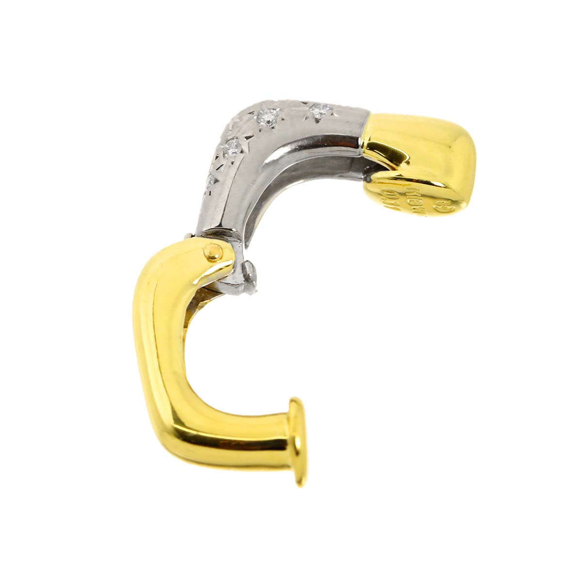 Diamond 0.11ct Earring 18K WG 750 One Piece only