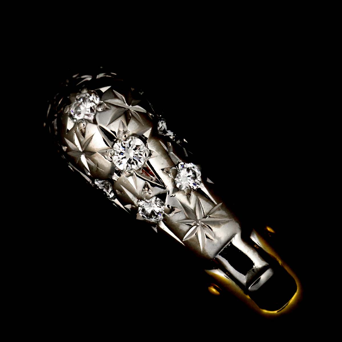 Diamond 0.11ct Earring 18K WG 750 One Piece only