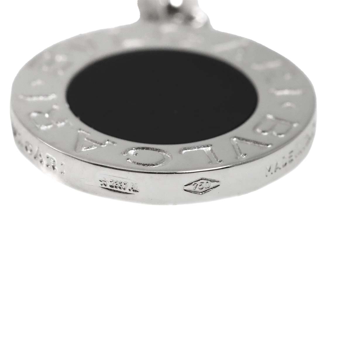 BVLGARIBVLGARI Onyx Pendant Top Charm 18K WG 750