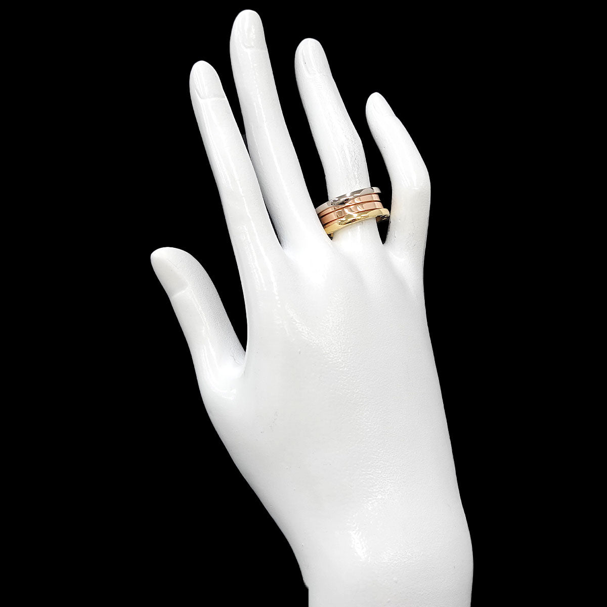 B-ZERO1 3Band Ring 18K Pink White Yellow Gold 750 Size53 6(US)