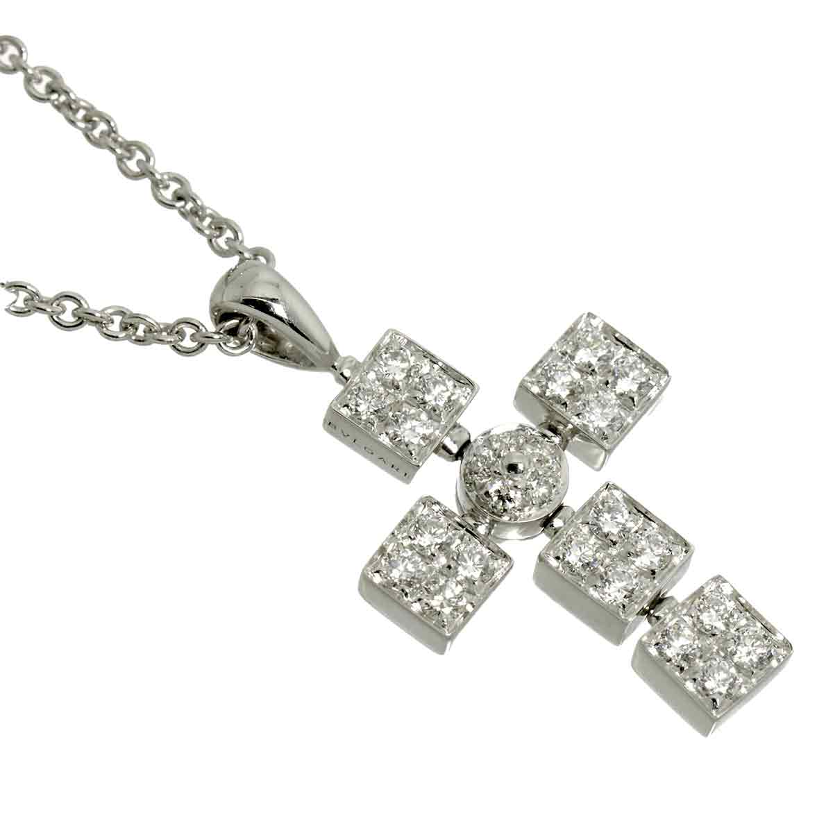 Diamond Necklace 18K White Gold 750