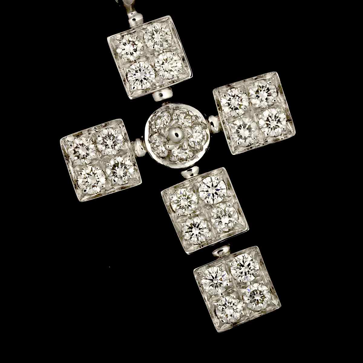 Diamond Necklace 18K White Gold 750