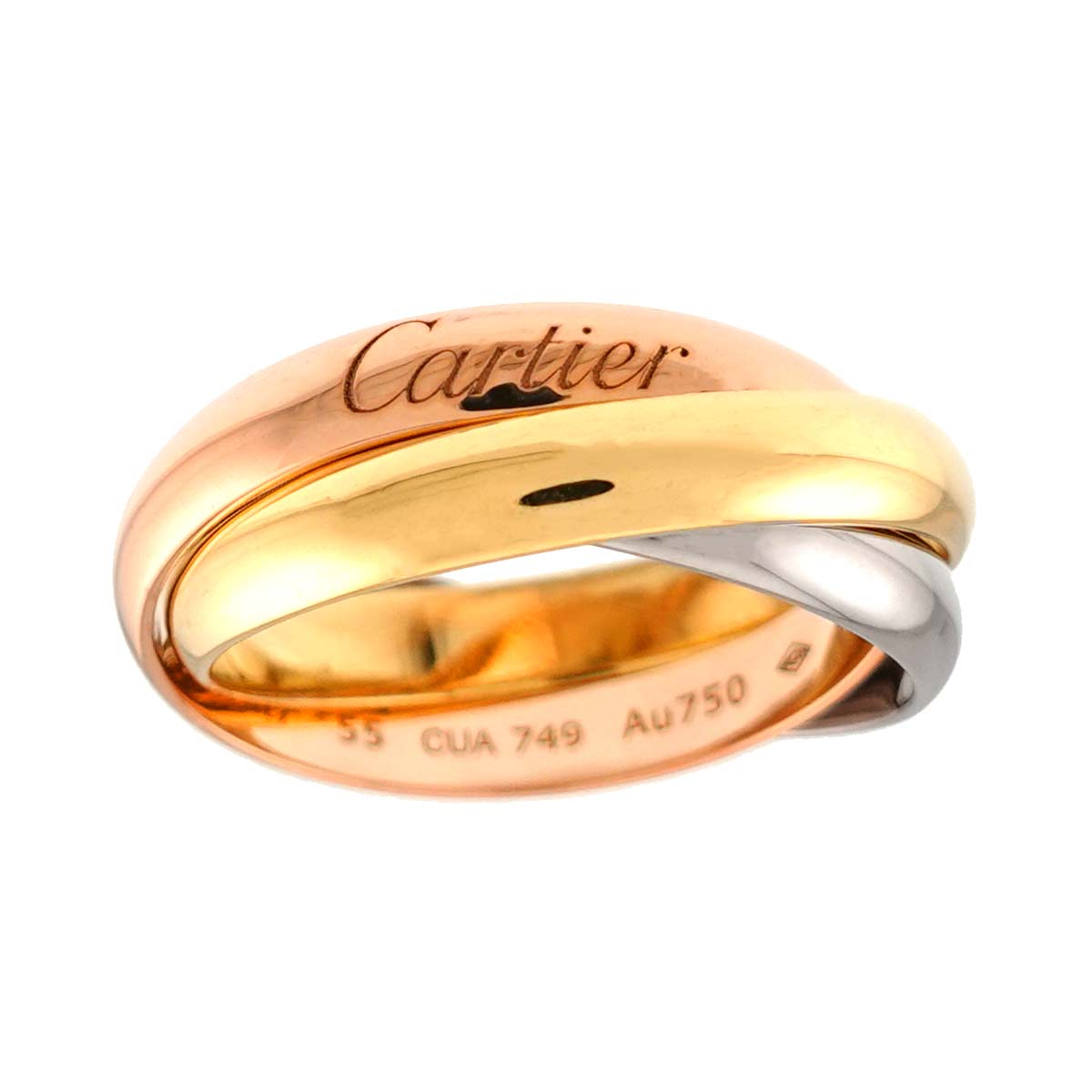 Trinity MM Ring 18K YG WG PG 750 Size55 7.25(US)