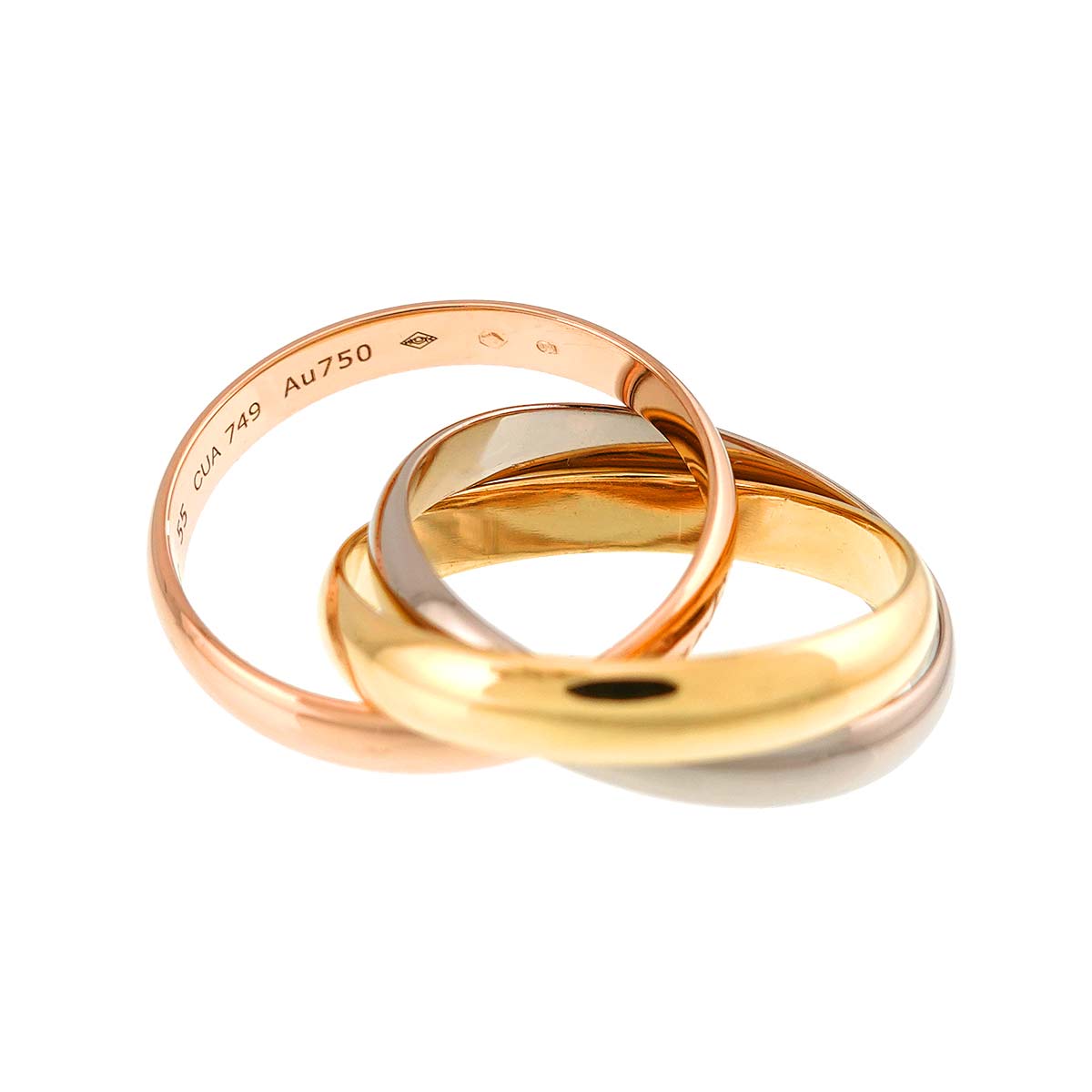 Trinity MM Ring 18K YG WG PG 750 Size55 7.25(US)