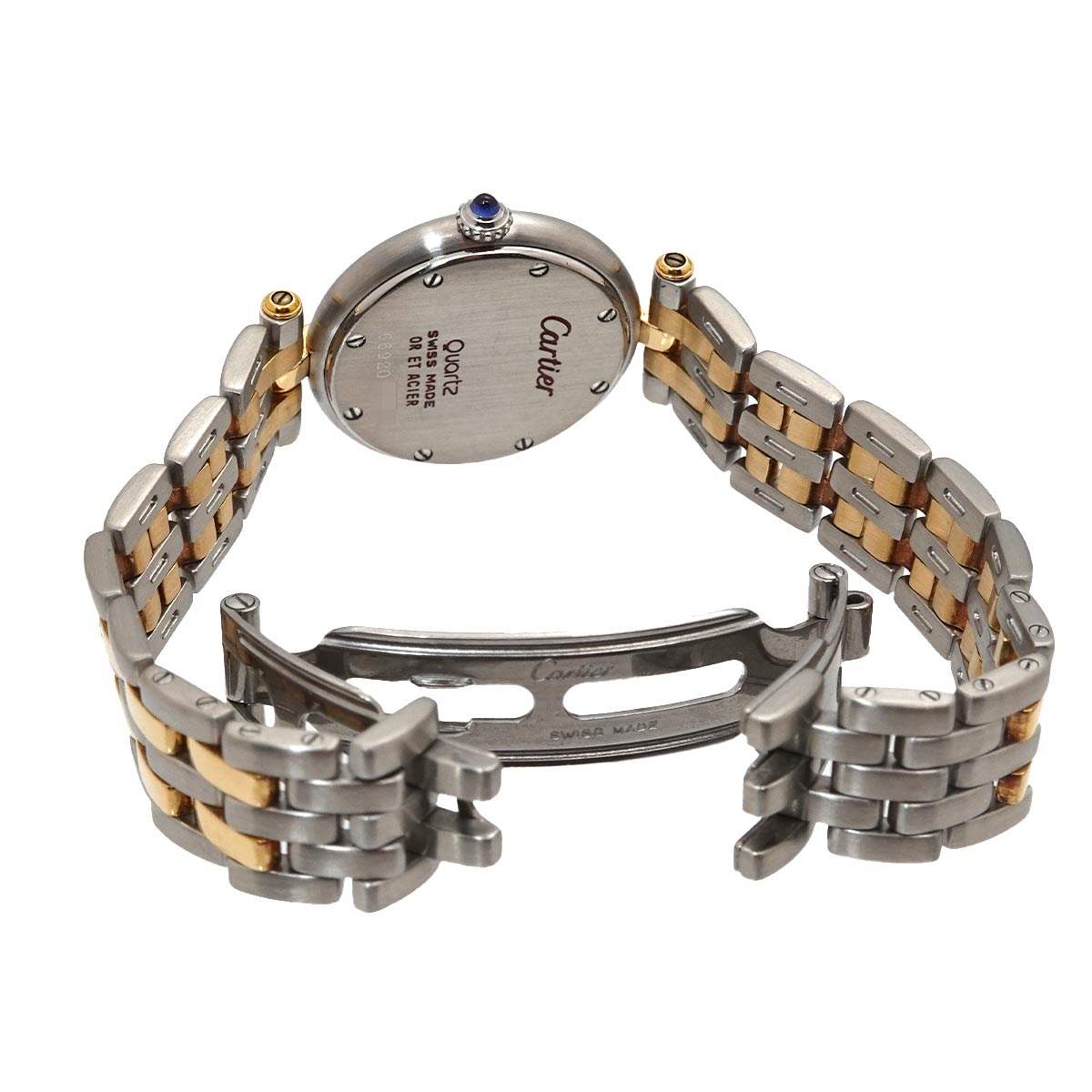 Panthere Vendome Two Row SM 84084242 K18YG Quartz Cream Dial