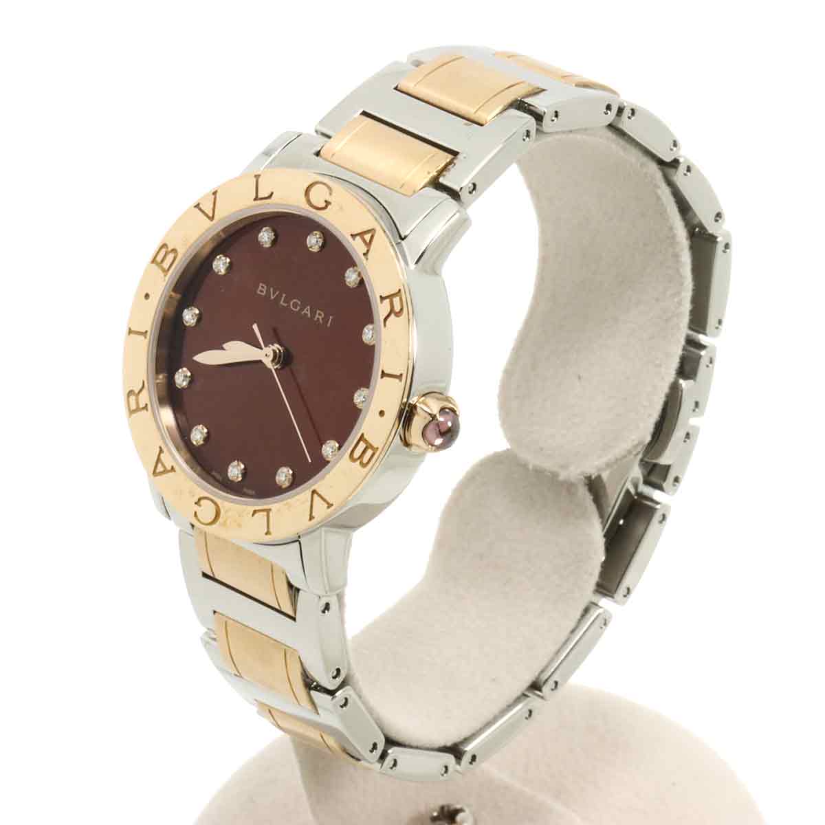 BVLGARIBVLGARI BBLP33SG Automatic 12P Diamond K18PG Watch