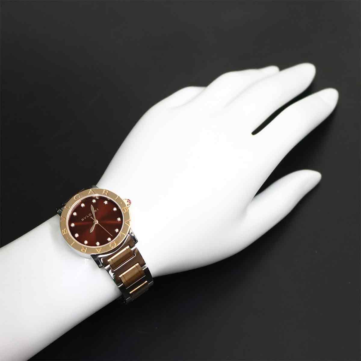BVLGARIBVLGARI BBLP33SG Automatic 12P Diamond K18PG Watch