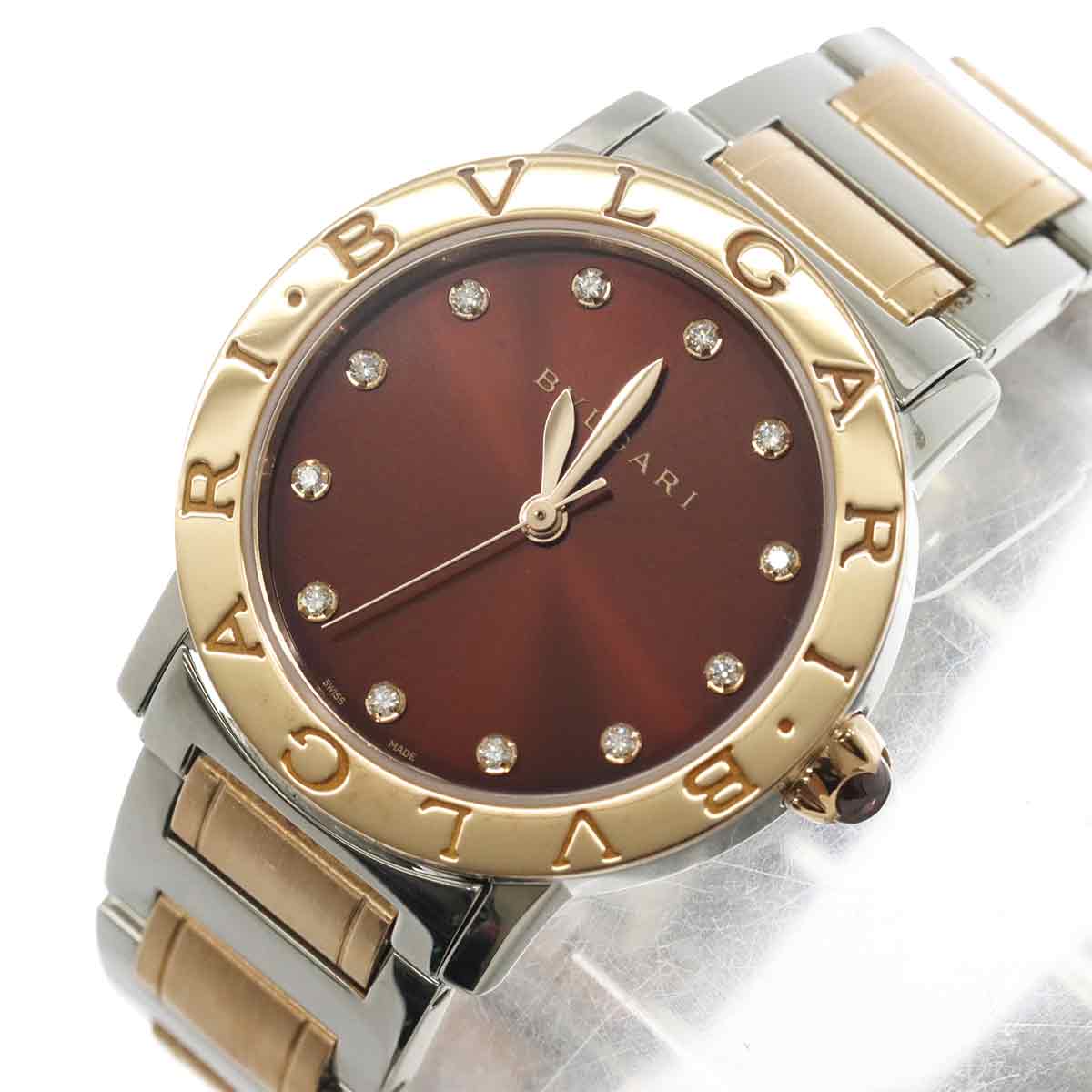 BVLGARIBVLGARI BBLP33SG Automatic 12P Diamond K18PG Watch