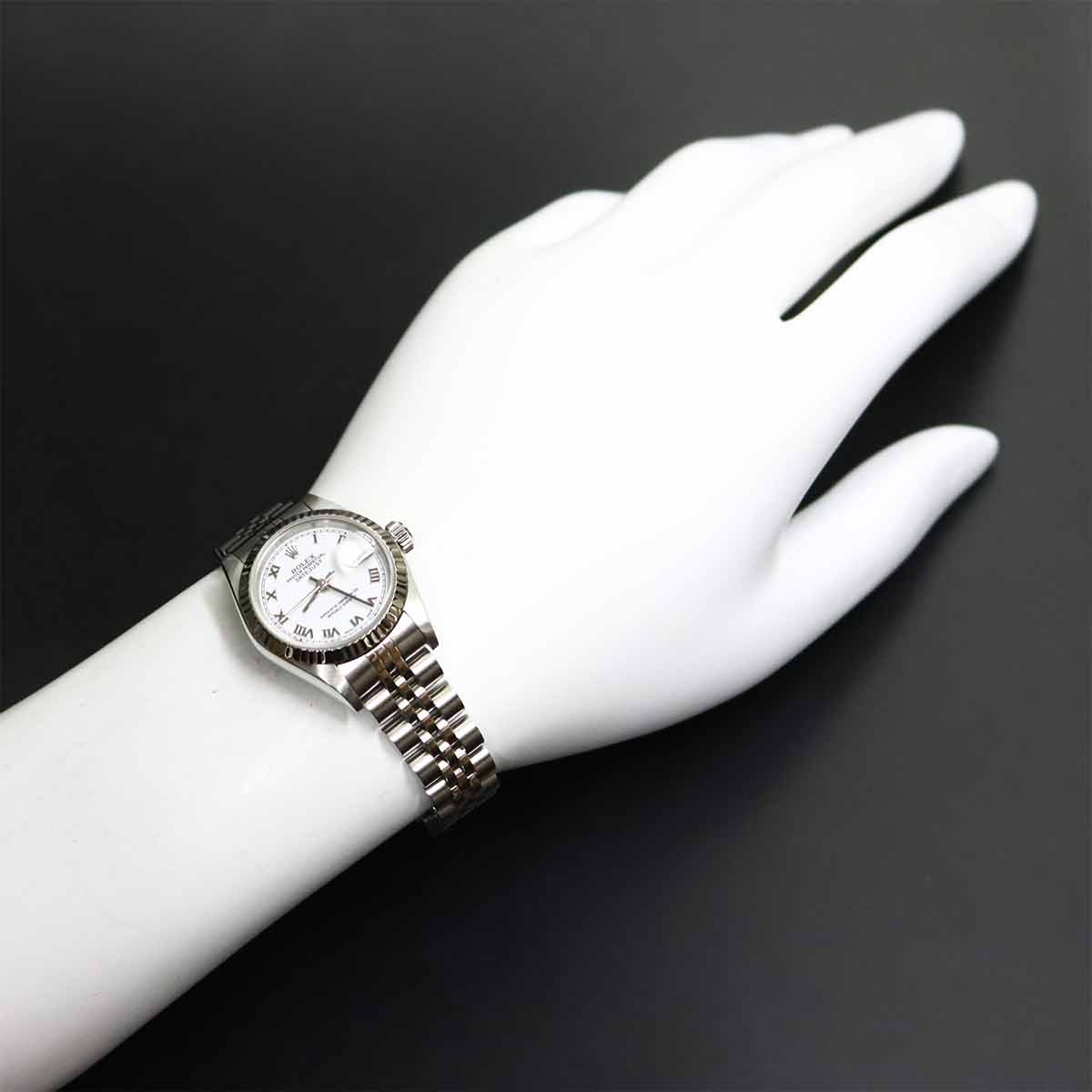 Datejust 79174 Serial K 750 WG White Dial Automatic Ladies Watch
