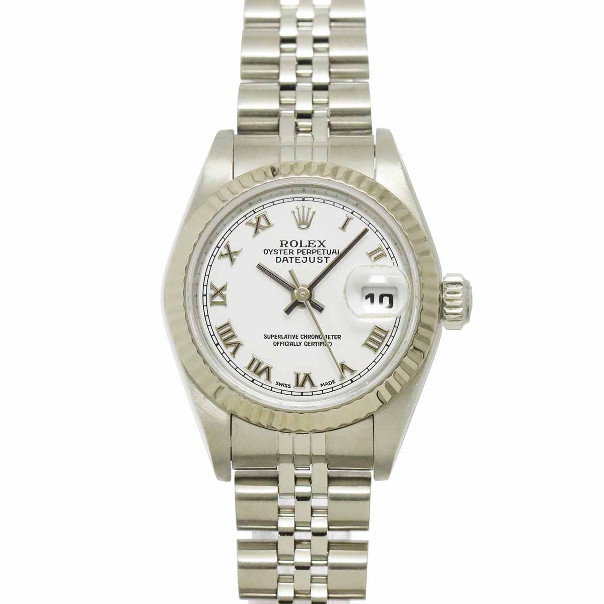 Datejust 79174 Serial K 750 WG White Dial Automatic Ladies Watch